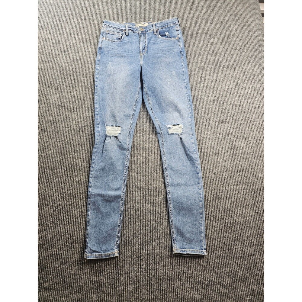 Topshop Womens Jamie Slim Skinny Jeans Blue Light Wash Denim 32 NWT